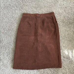 Christopher & Banks Brown Knee-Length Pencil Skirt